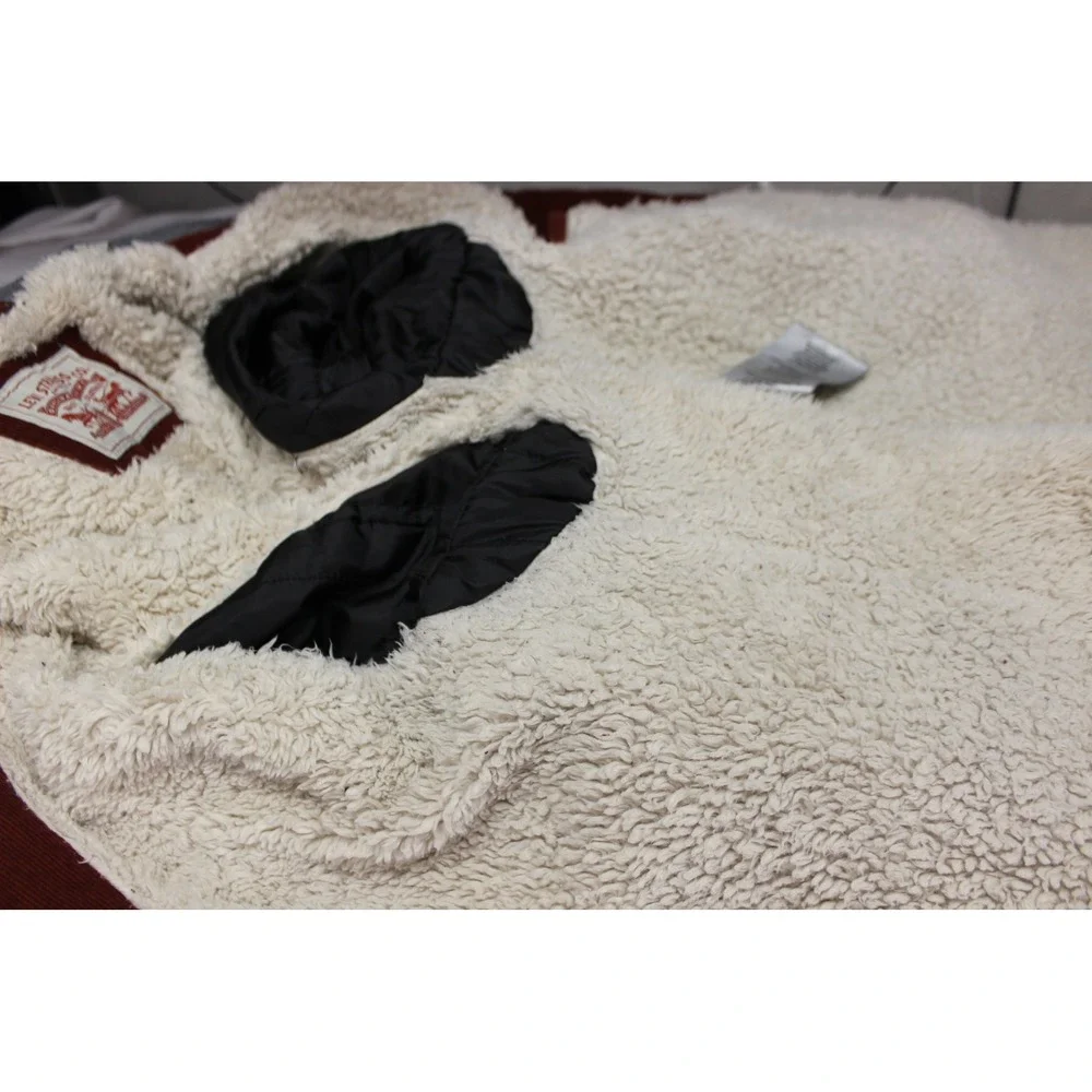 Levi's Corduroy Shirt Jacket Men's XL Faux Shearling Lined‎ Hooded Outerwear - Picture 6 of 16